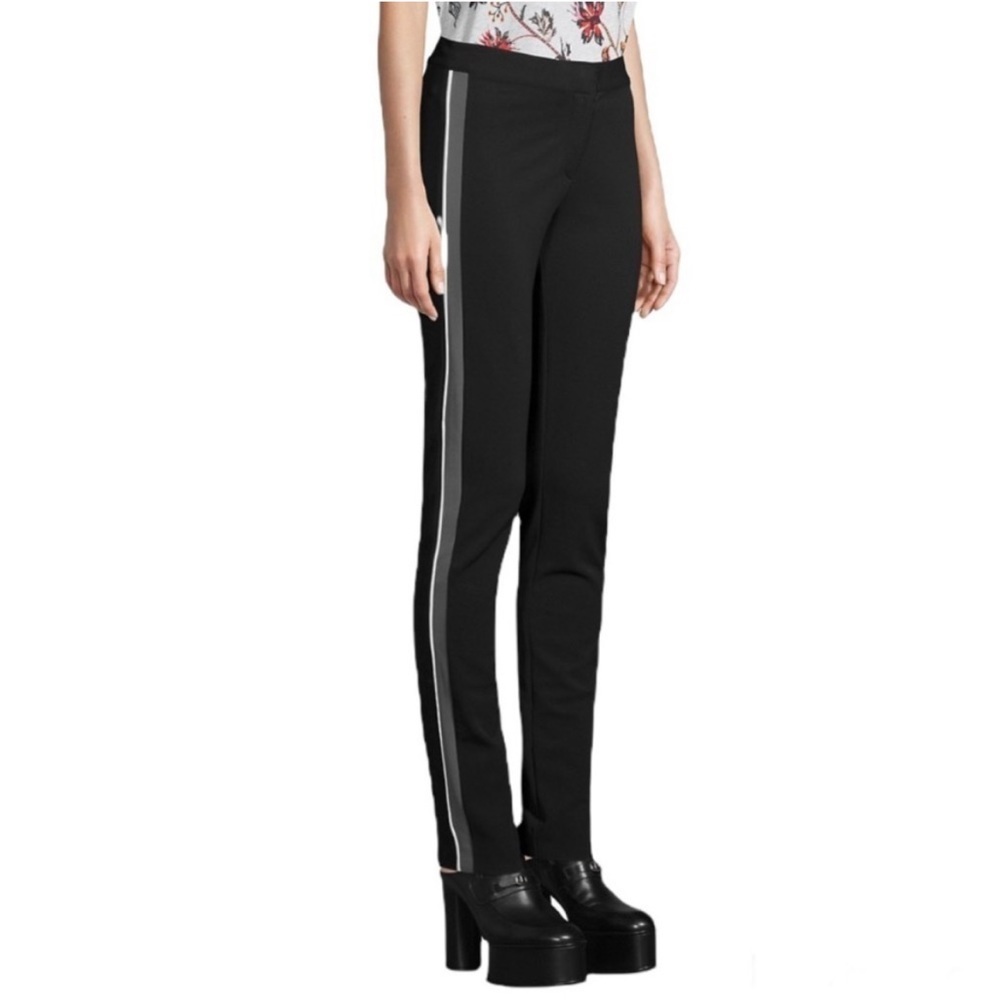 DEREK LAM Hanne Slim-Fit Tuxedo Stripe Legging Pant 10